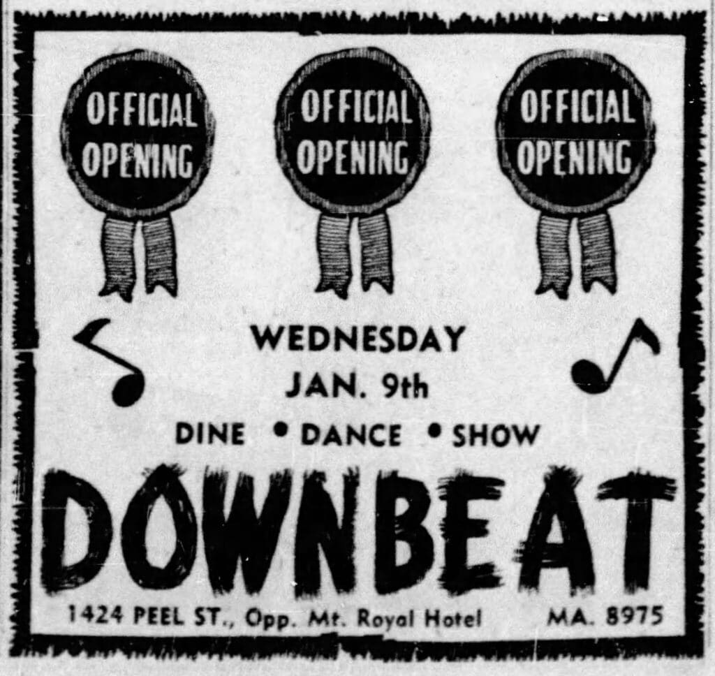 DOWNBEAT OPENING