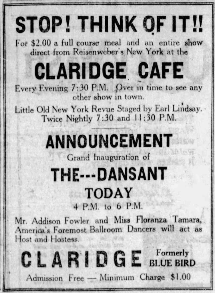 CAFÉ CLARIDGE