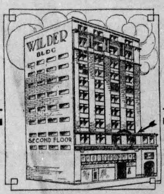 Édifice Wilder, 1922 – abritant le Blue Bird Café au rez-de-chaussée