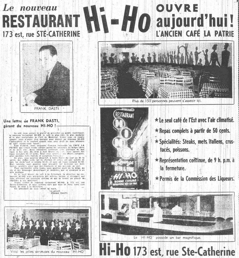 OUVERTURE DU CAFÉ HI-HO