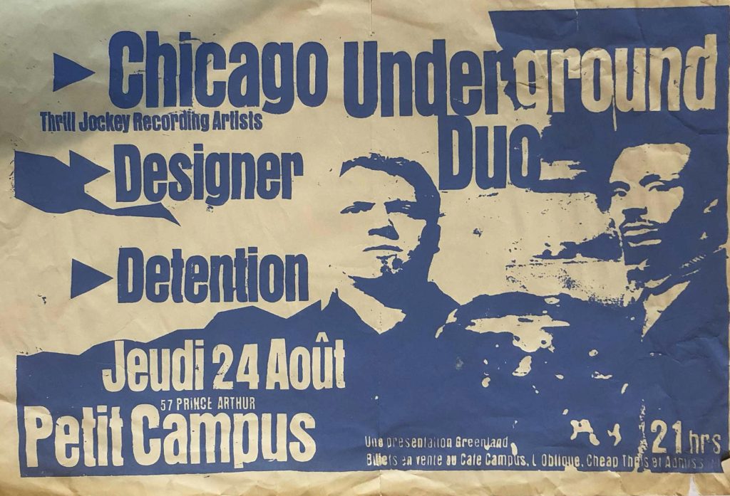 CHICAGO UNDERGROUND DUO DESIGNER DETENTION