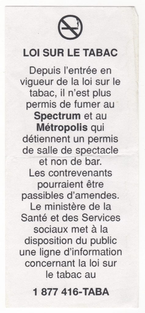 LOI SUR LE TABAC