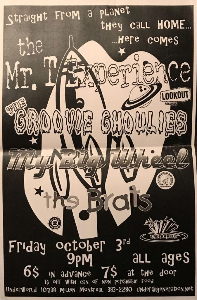 MR T EXPERIENCE GROOVIE GHOULIES MY BIG WHEEL THE BRATS