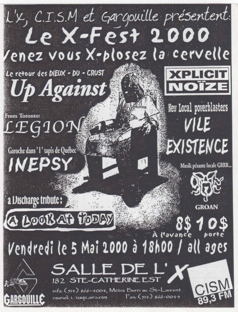 UP AGAINST XPLICIT NOIZE LEGION VILE EXISTENCE