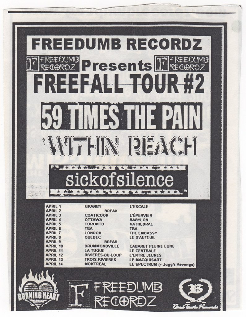 59 TIMES THE PAIN WITHIN REACH SICK OF SILENCE