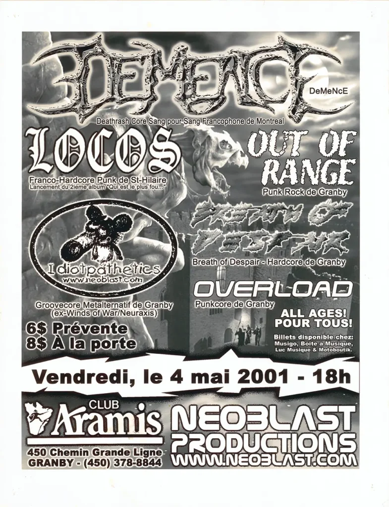 DEMENCE LOCOS OUT OF RANGE BREATH OF DESPAIR OVERLOAD IDIOTPATHETICS