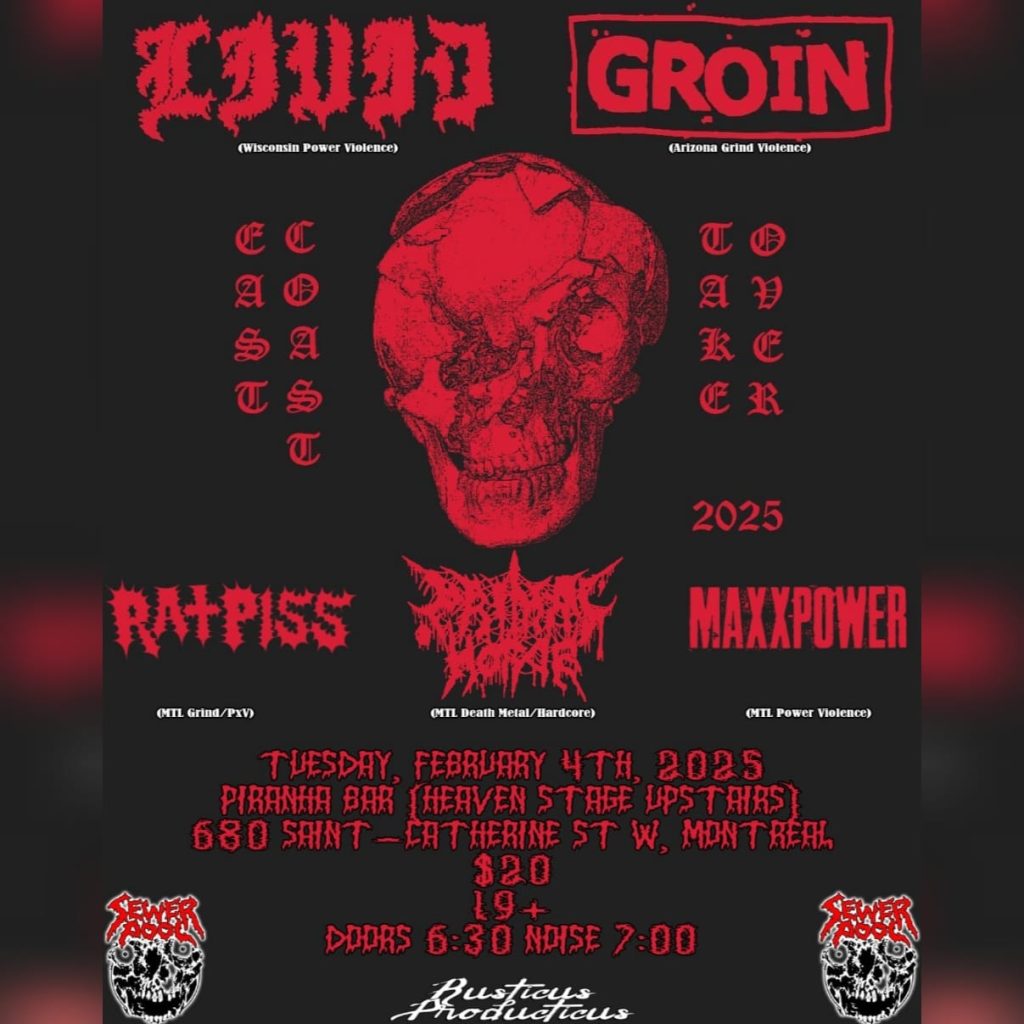 LIVID GROIN PRIMAL HORDE RATPISS MAXXPOWER