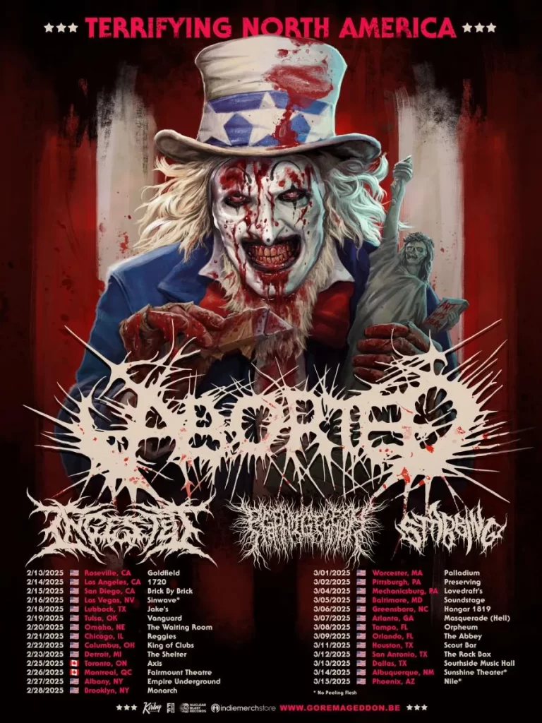 ABORTED INGESTED PEELING FLESH NECROTIC GORE BEAST