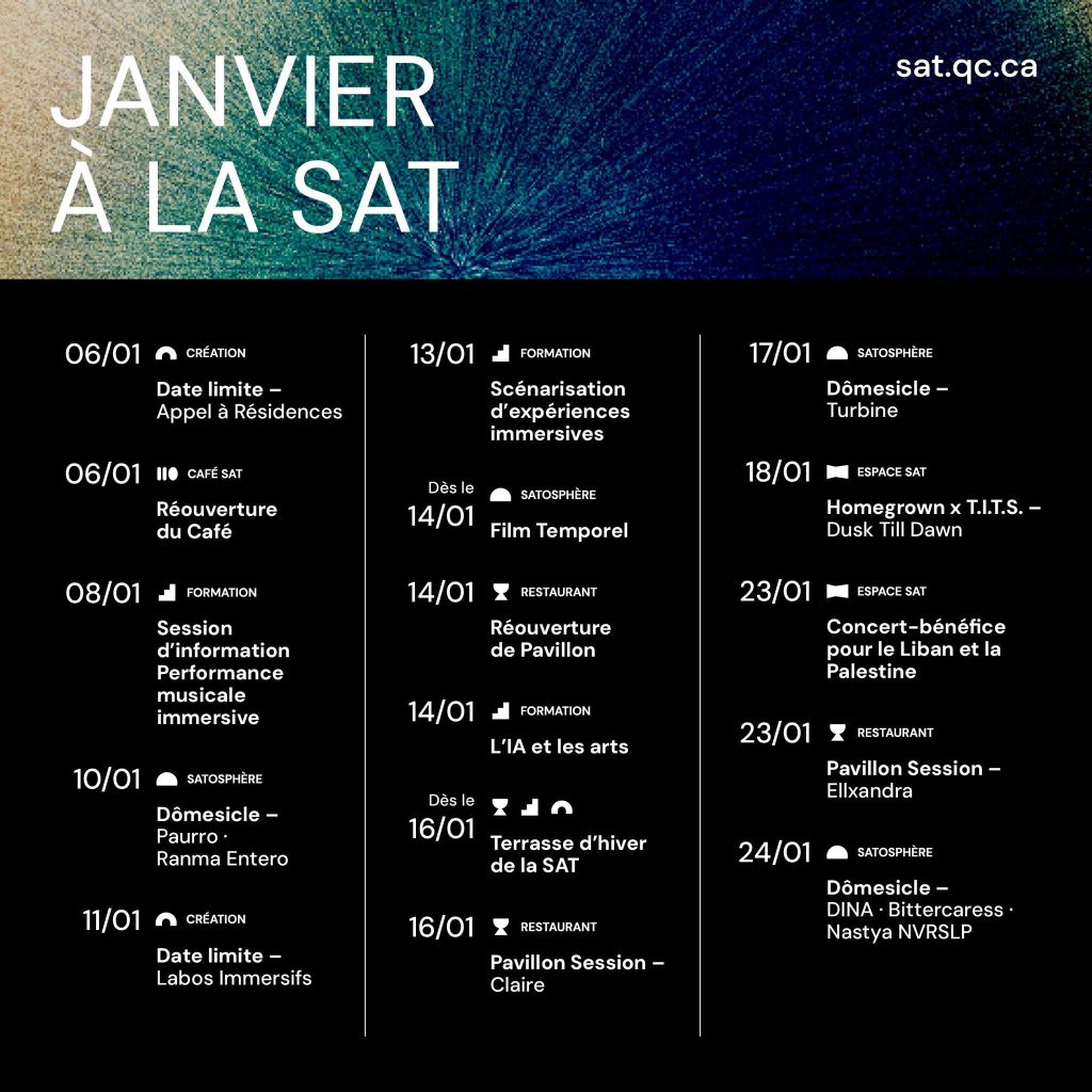 JANVIER À LA SAT