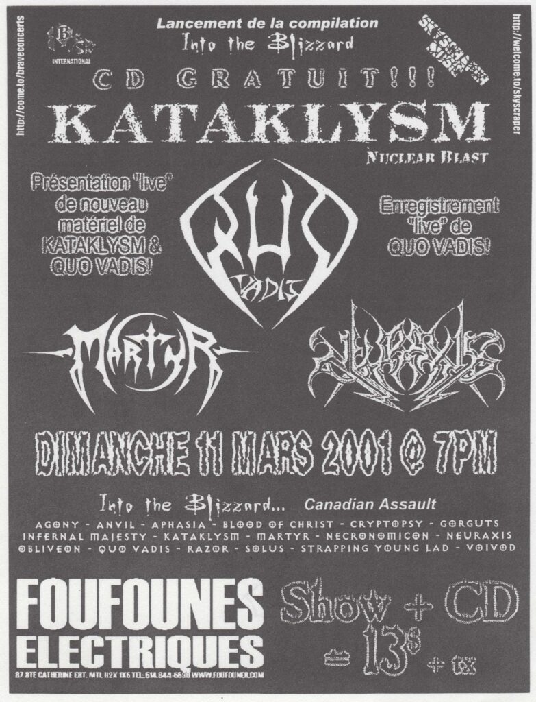 KATAKLYSM QUO VADIS MARTYR NEURAXIS