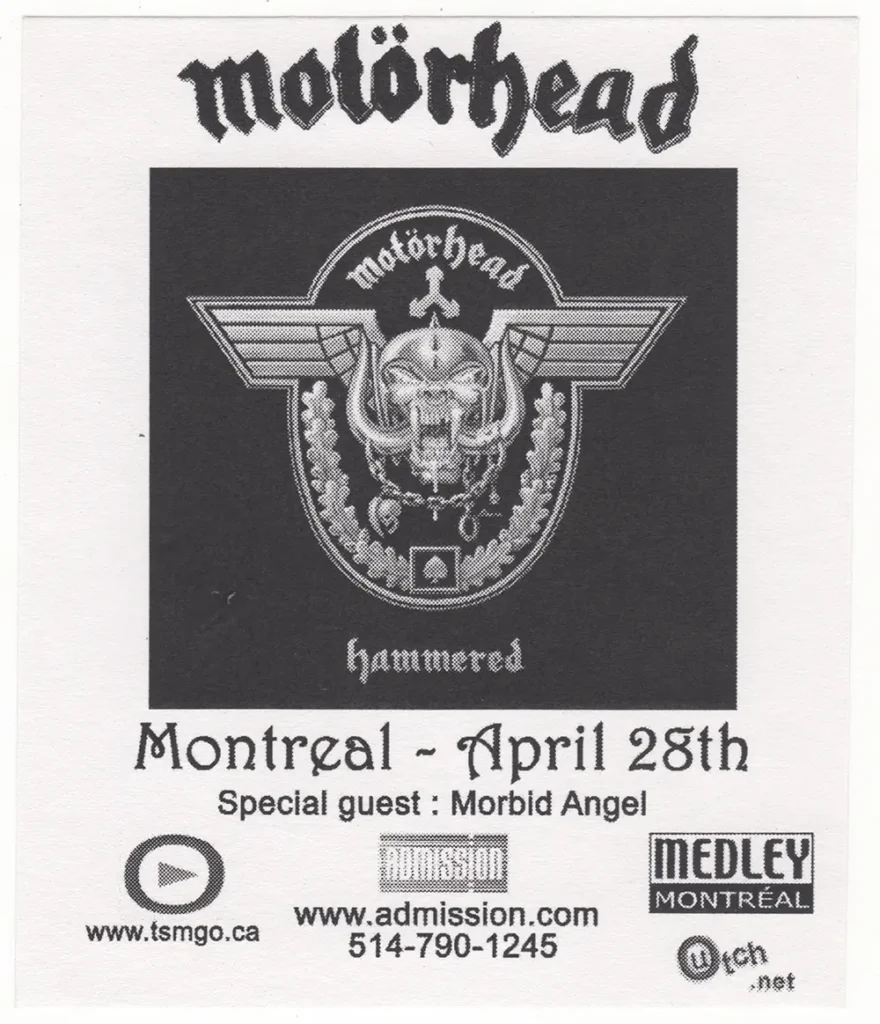 MOTORHEAD MORBID ANGEL VOÏVOD