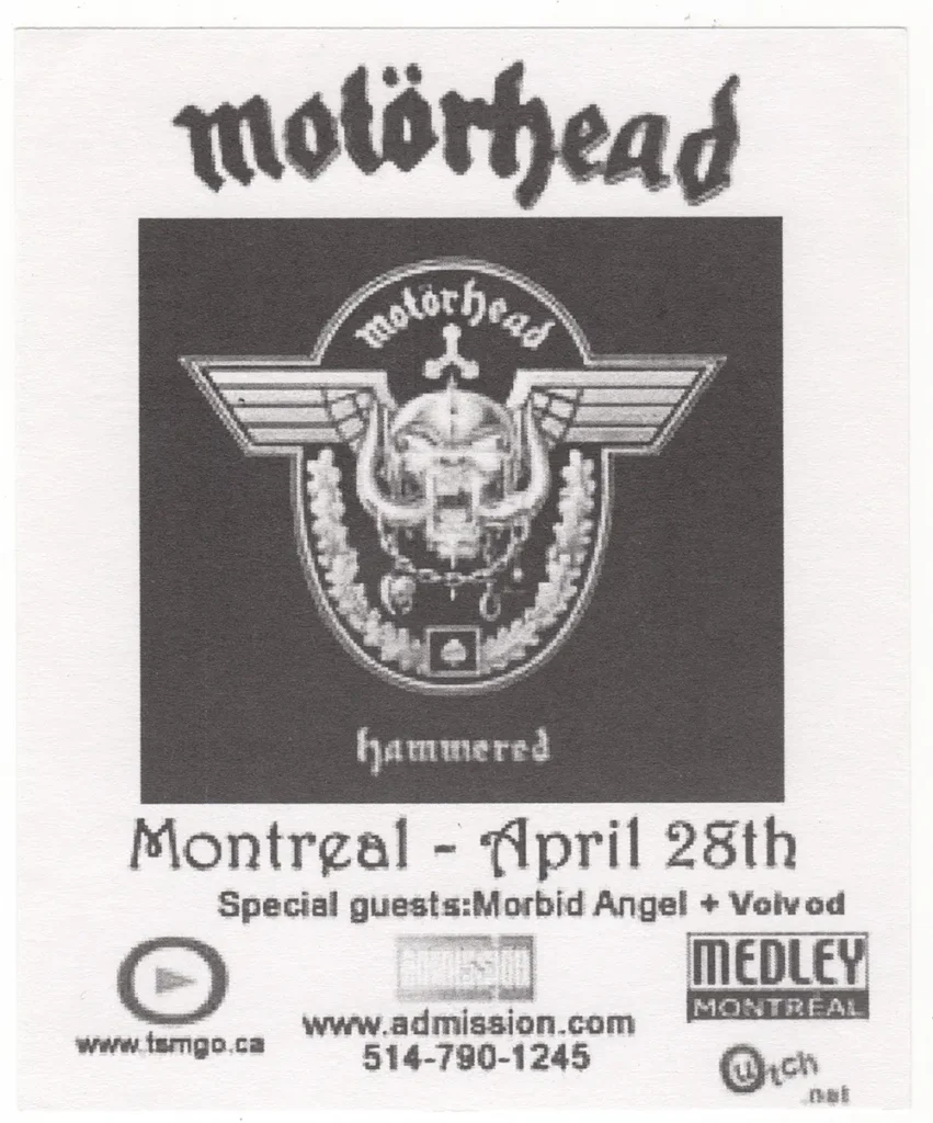 MOTORHEAD MORBID ANGEL VOÏVOD
