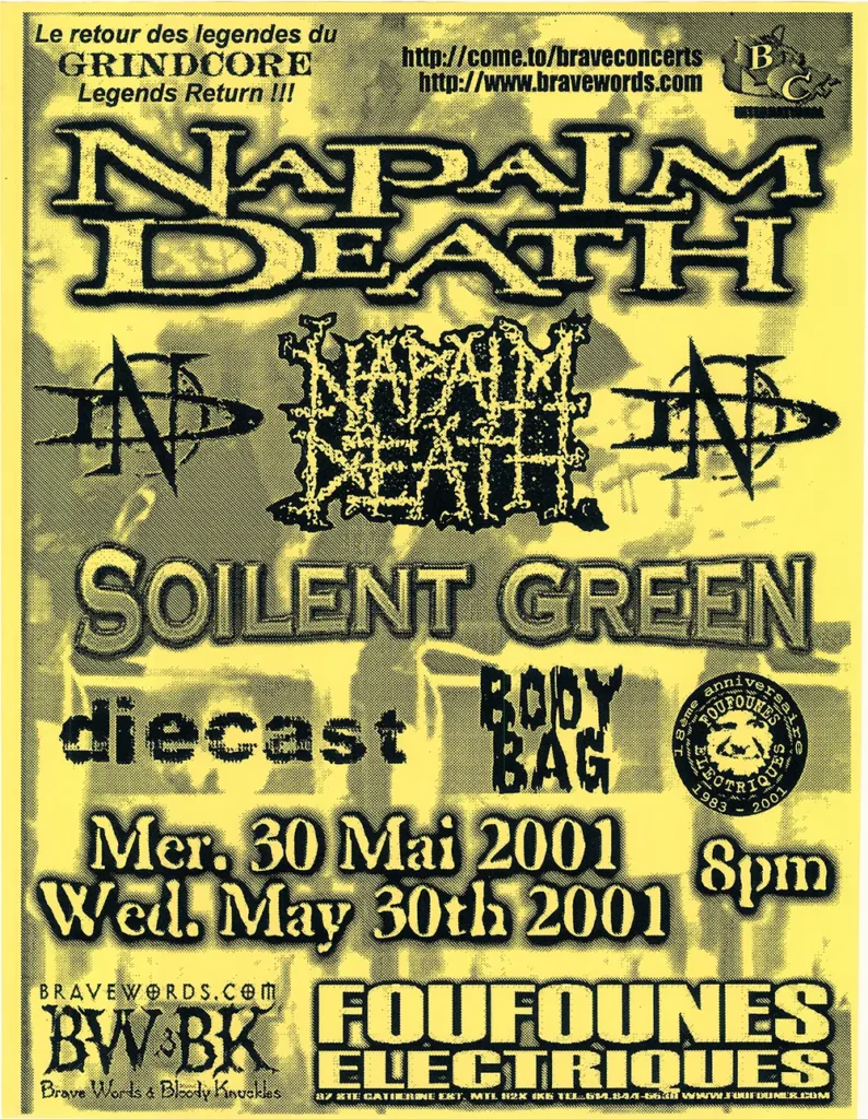 NAPALM DEATH SOILENT GREEN DIECAST BODYBAG