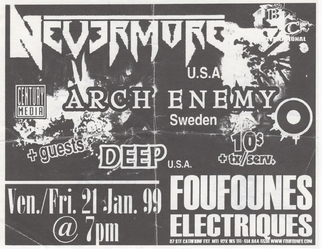 NEVERMORE ARCH ENEMY DEEP
