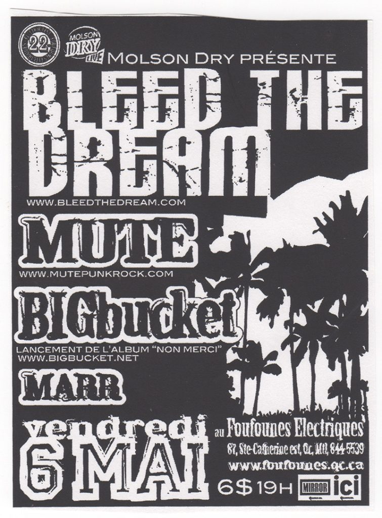 BLEED THE DREAM MUTE BIG BUCKET MARR