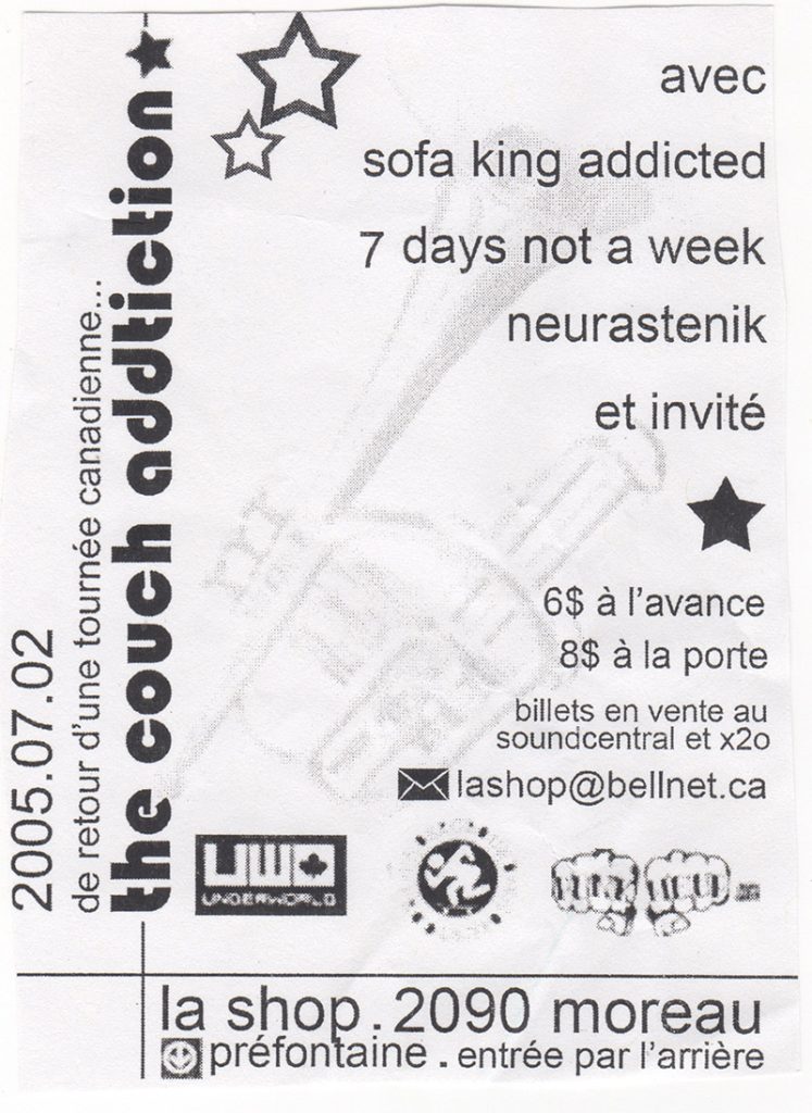 COUCH ADDICTION SOFA KING ADDICTED 7 DAYS NOT A WEEK NEURASTENIK