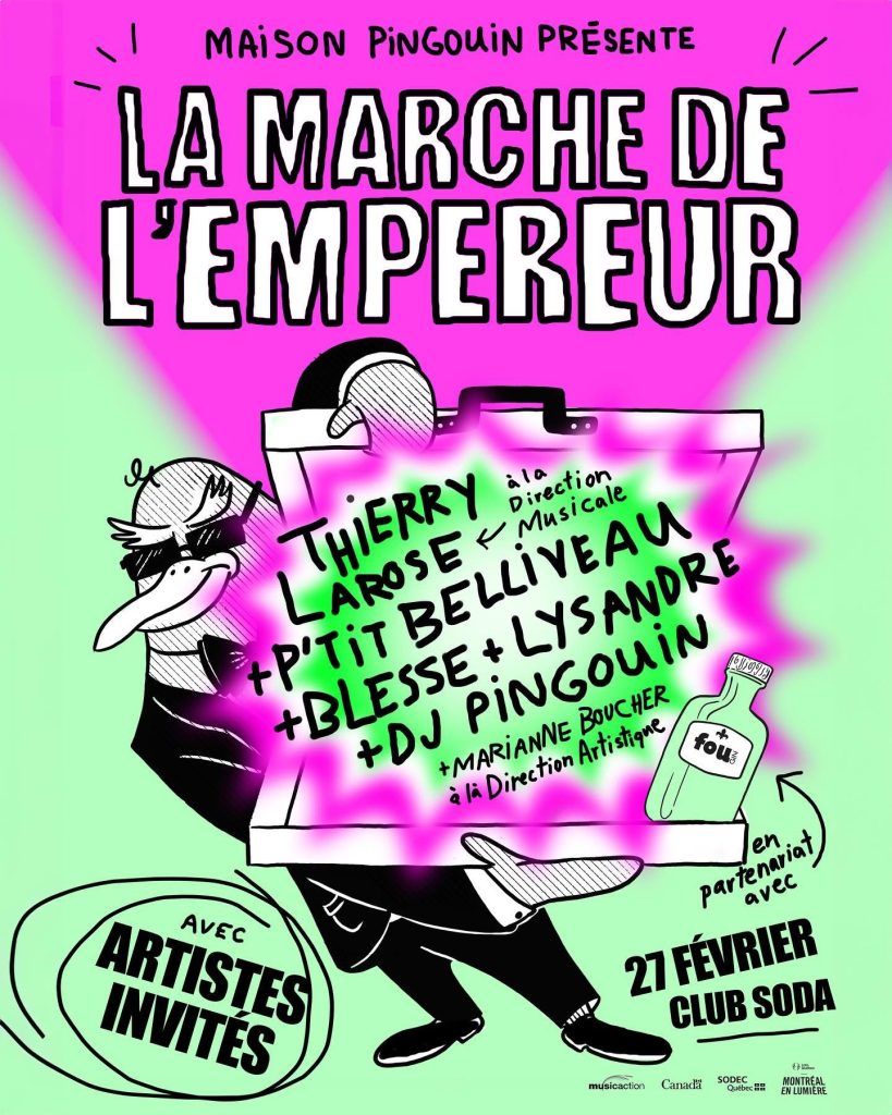 THIERRY LAROSE BLESSE LYSANDRE P’TIT BELLIVEAU SAFIA NOLIN ROBERT ROBERT LYDIA KEPINSKI