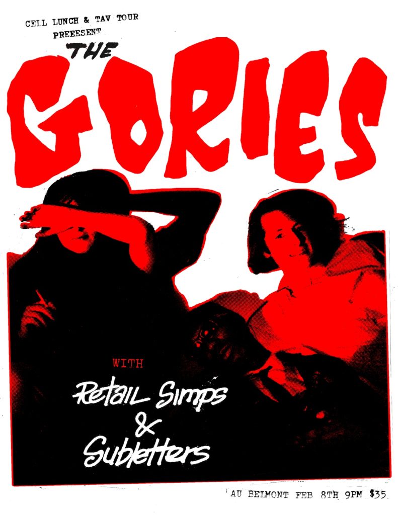 THE GORIES RETAIL SIMPS SUBLETTERS