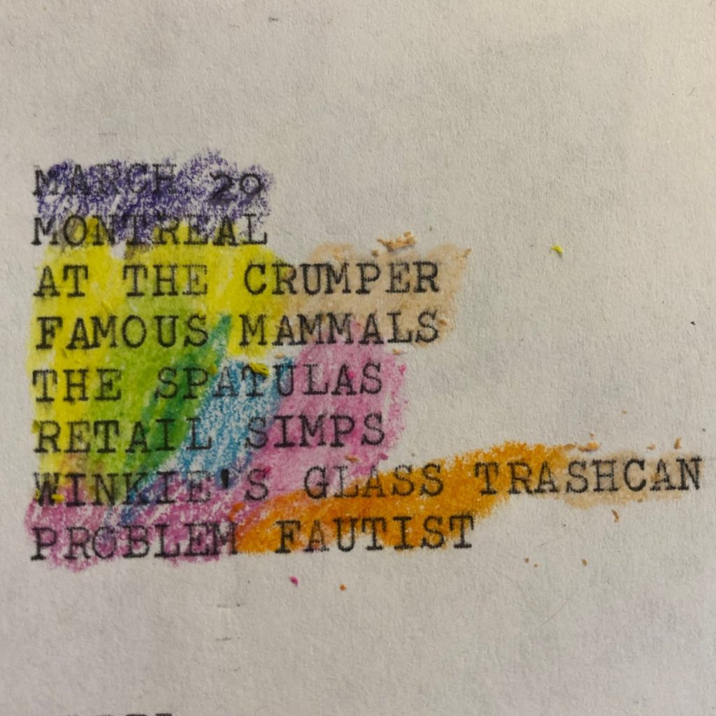 FAMOUS MAMMALS THE SPATULAS RETAIL SIMPS WINKIE’S GLASS TRASH CAN