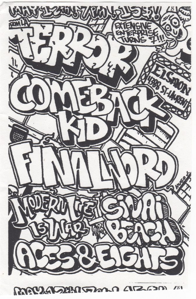 TERROR COMEBACK KID FINAL WORD MODERN LIFE IS WAR SINAI BEACH
