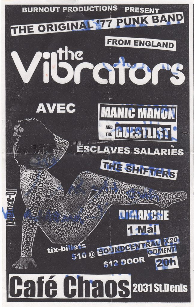 THE VIBRATORS MANINC MANON THE SHIFTERS