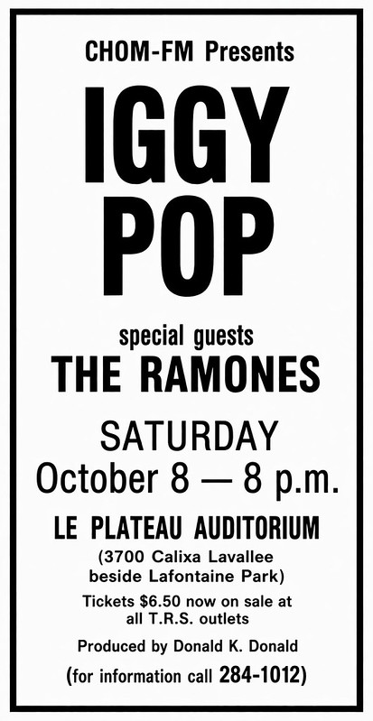 IGGY POP THE RAMONES