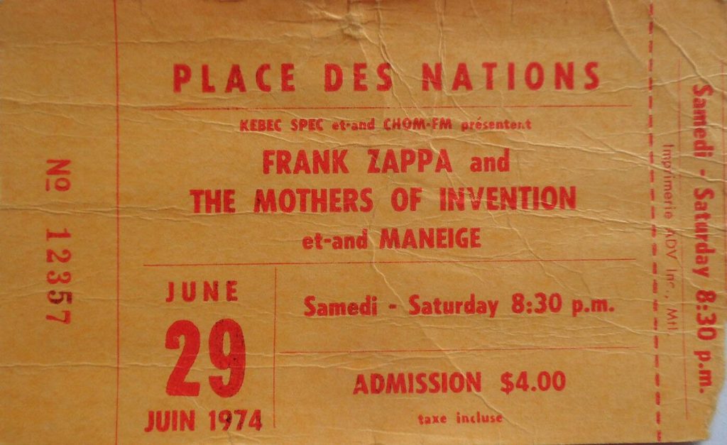 FRANK ZAPPA AND THE MOTHERS OF INVENTION MANEIGE