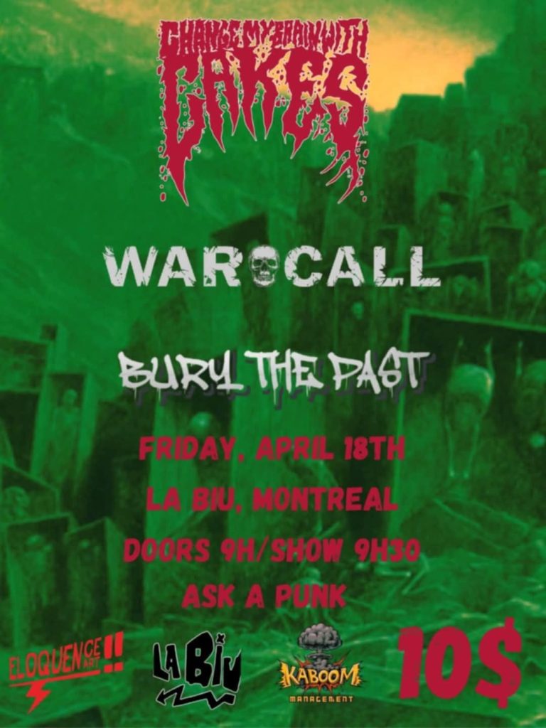 CHANGE MY BRAIN WITH CAKES WARCALL BURY THE PAST