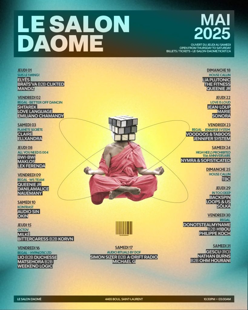 SALON DAOMÉ CALENDRIER MAI 2025