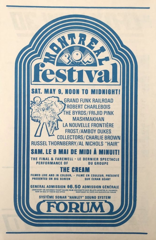 GRAND FUNK RAILROAD ROBERT CHARLEBOIS THE BYRDS FRIJID PINK MASHMAKHAN NOUVELLE FRONTIERE FROST AMBOY DUKES