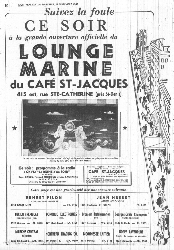 OUVERTURE DU LOUNGE MARINE DU CAFÉ ST-JACQUES