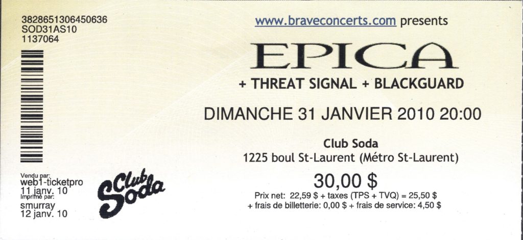 EPICA THREAT SIGNAL BLACKGUARD