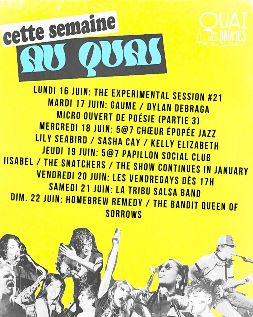 CETTE SEMAINE AU QUAI DES BRUMES