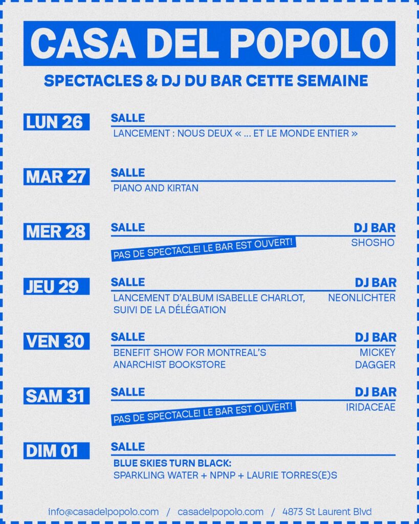 CALENDRIER CASA DEL POPOLO