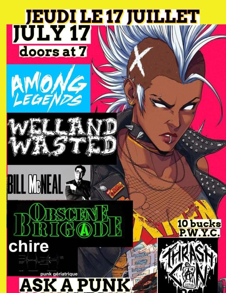 AMONG LEGENDS WELLAND WASTED BILL MCNEAL OBSCENE BRIGADE CHIRE