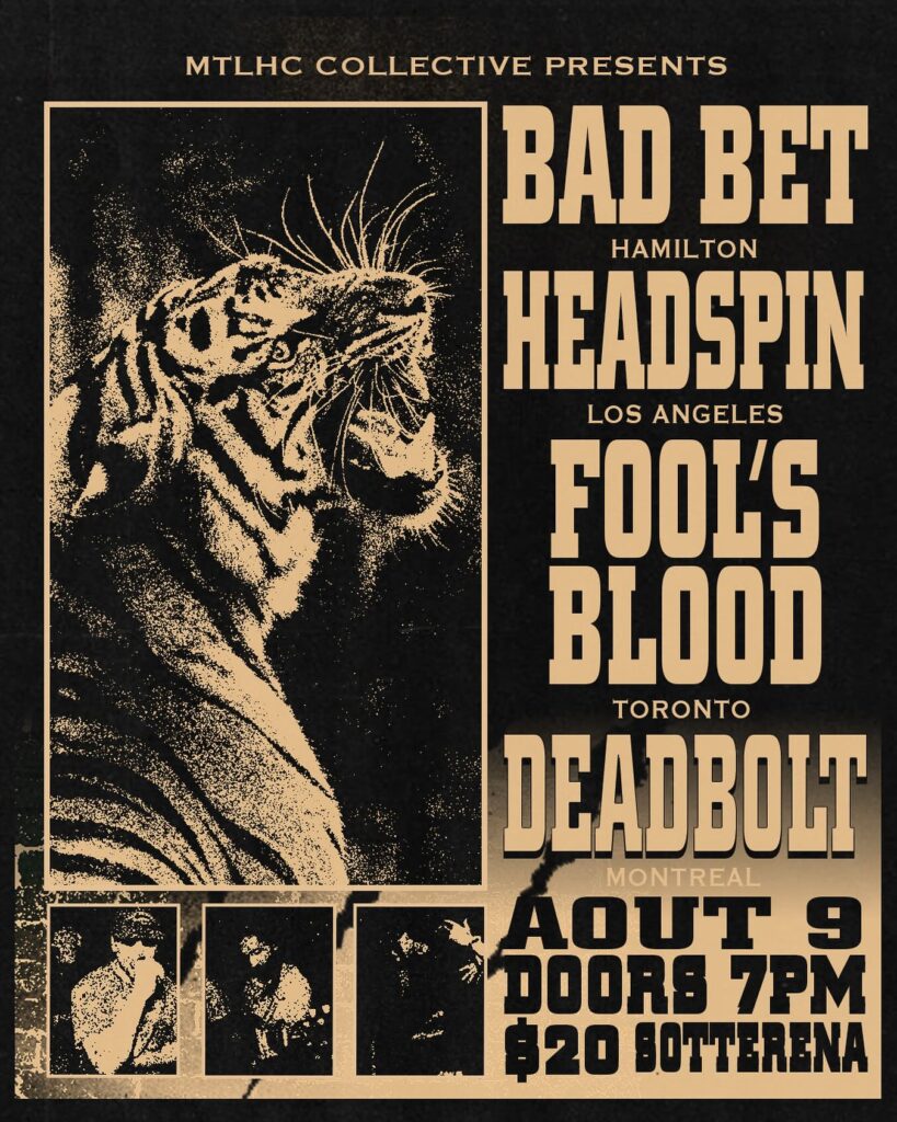 BAD BET HEADSPIN FOOL’S BLOOD DEADBOLT