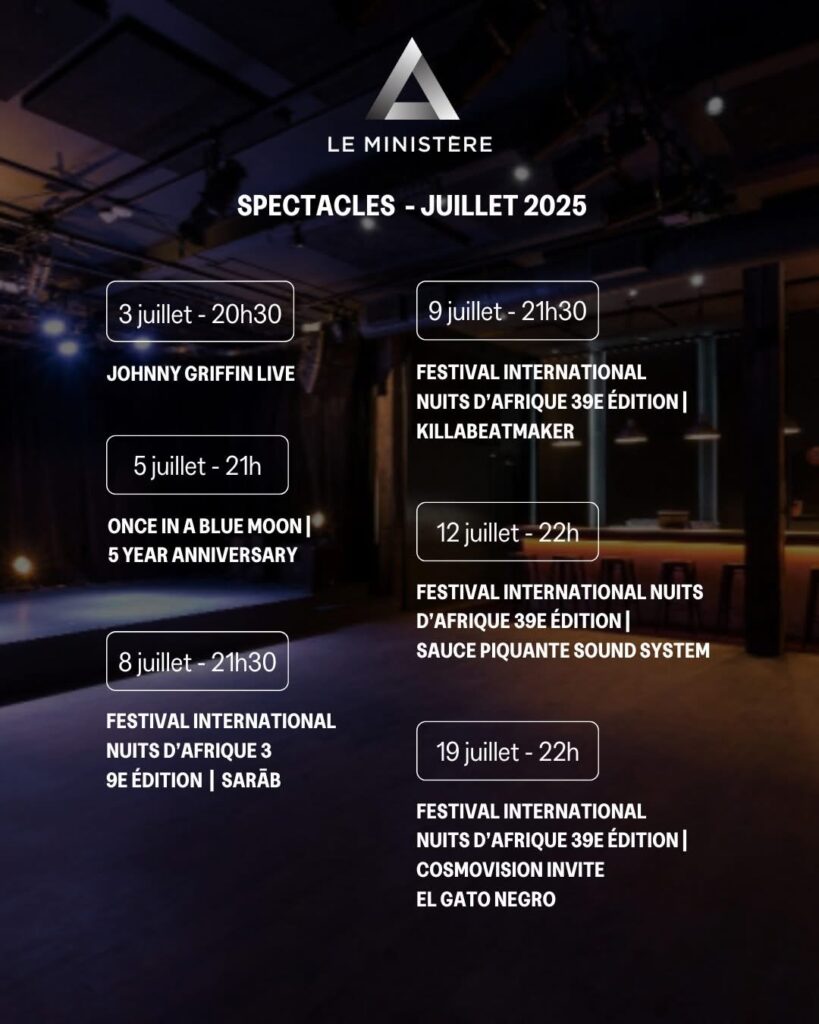 CALENDRIER JUILLET LE MINISTÈRE