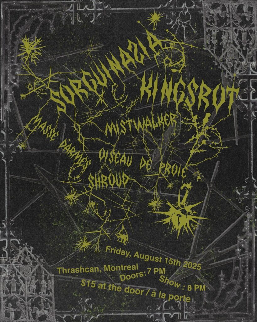 SORGUINAZIA KING ROT MASSE D’ARMES MISTWALKER SHROUD OISEAU DE PROIE