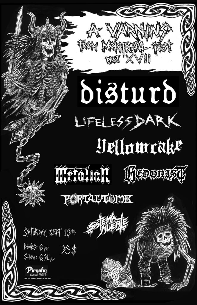DISTURD LIFELESS DARK YELLOW CAKE METALIAN HEDONIST PORTAL TOMB SISTEMA DE MUERTE