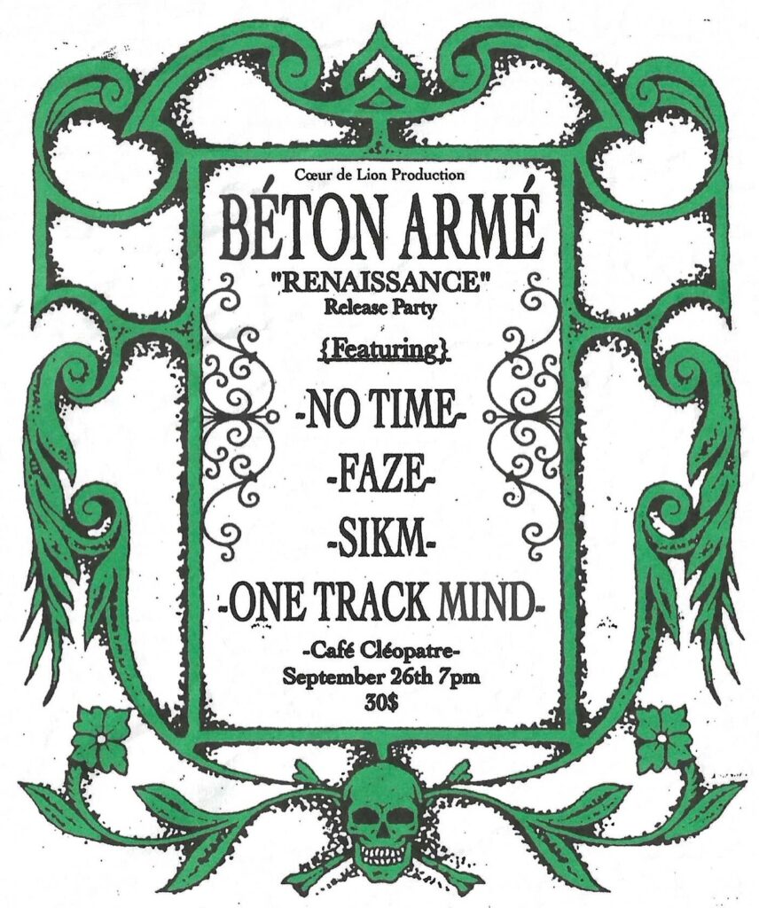BÉTON ARMÉ NO TIME FAZE SIKM ONE TRACK MIND