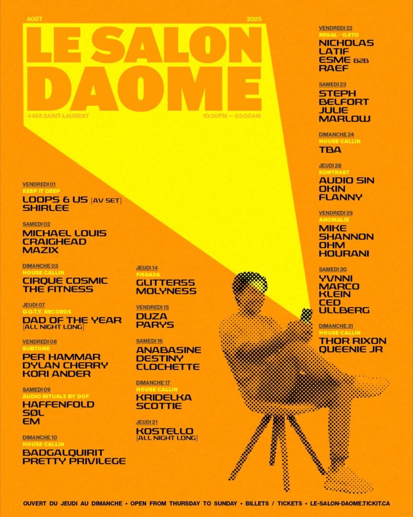 CALENDRIER SALON DAOMÉ 1 AOÛT 2025