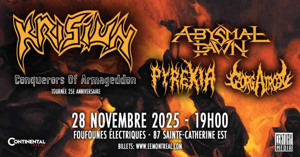 KRISIUN ABYSMAL DAWN PYREXIA GORGATRON