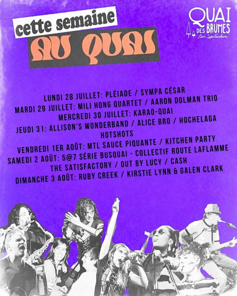 CETTE SEMAINE AU QUAI DES BRUMES