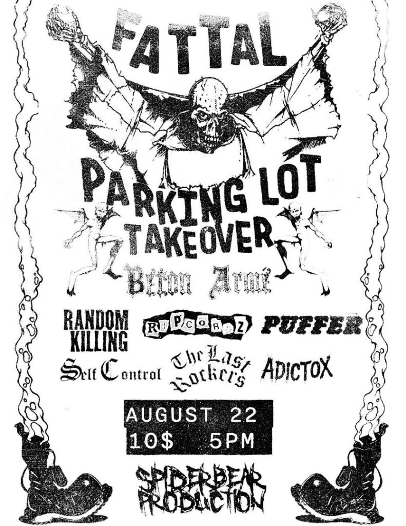 BÉTON ARMÉ RANDOM KILLING RIPCORDZ PUFFER SELF CONTROL THE LAST ROCKERS ADICTOX