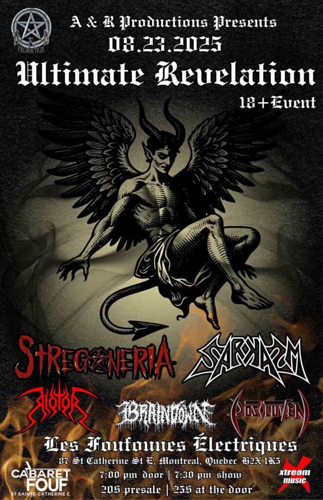STREGONERIA SARKASM RIOTOR BRAINDOWN POSTLUVEN