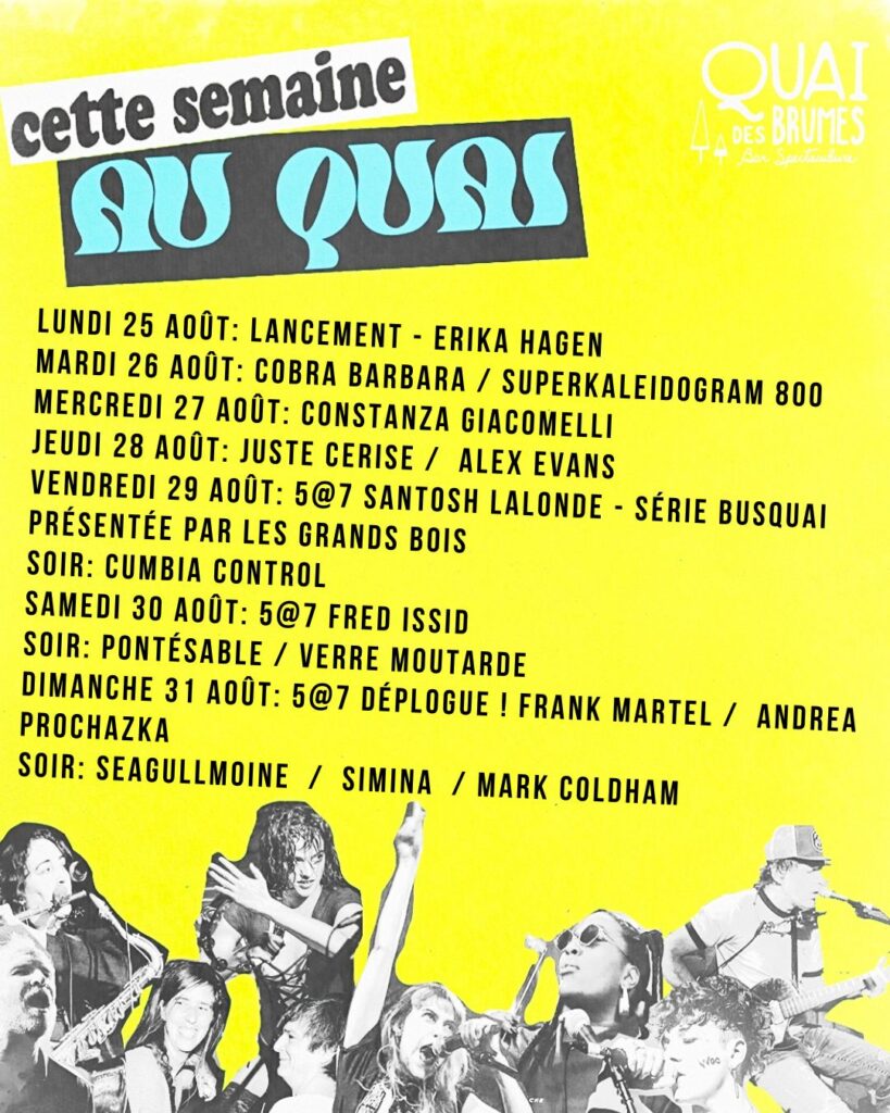 CETTE SEMAINE AU QUAI