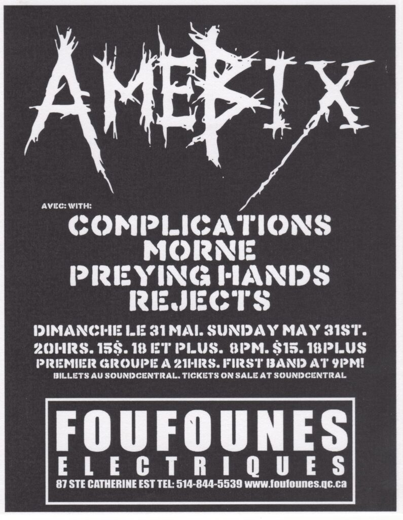 AMEBIX COMPLICATIONS MORNE PREYING HANDS REJECTS