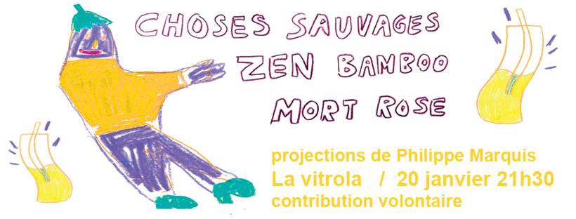 CHOSES SAUVAGES ZEN BAMBOO MORT ROSE