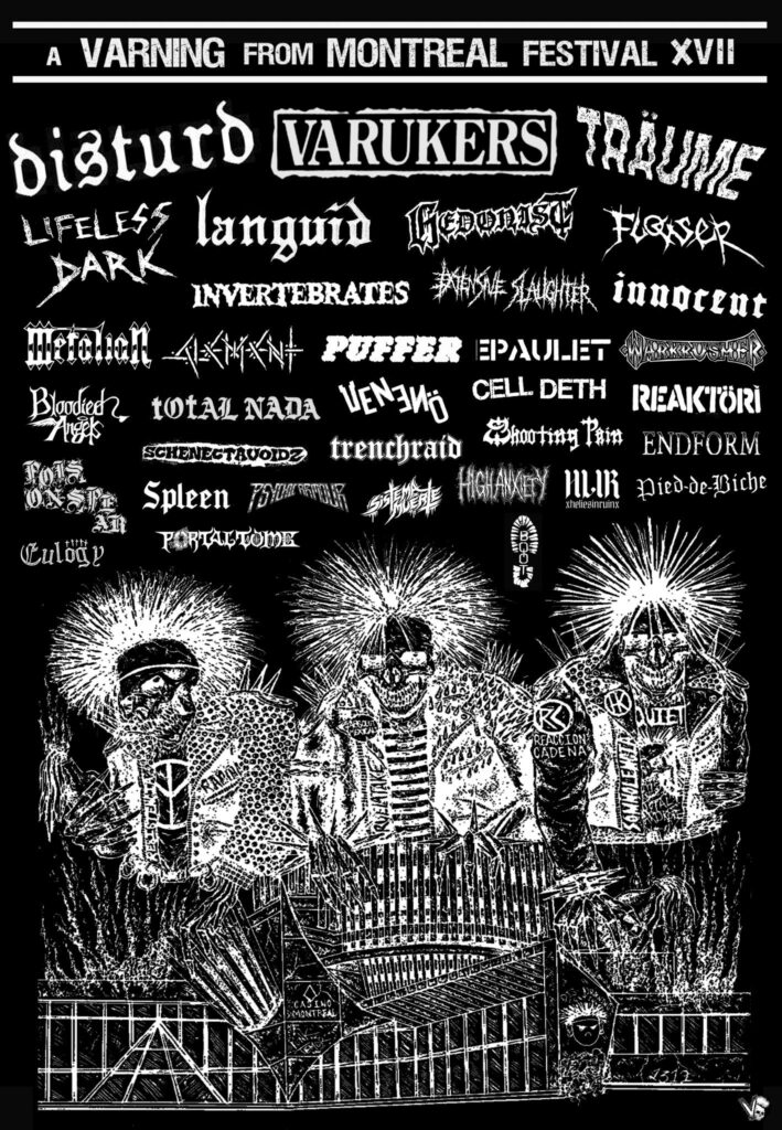 DISTURD VARUKERS TRÄUME LANGUID LIFELESS DARK FLOWER FLORES NUCLEARES INVERTEBRATES YELLOWCAKE CROSS INNOCENT EXTENSIVE SLAUGHTER METALIAN EPAULET HEDONIST WARKRUSHER REACTÖRI PUFFER VENENÖ SHOOTING PAIN SCHENECTAVOIDZ CELL DETH MIRAGE TRENCHRAID BLOODIES ANGELS HIGH ANXIETY ENDFORM SPLEEN PIEGE PORTAL TOMB HE LIES IN RUINS PIED-DE-BICHE SYSTEMA DE MUERTE PSYCHIC ARMOR EULOGY