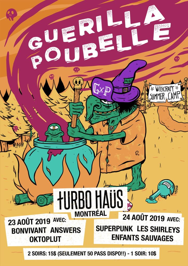 GUERILLA POUBELLE BONVIVANT ANSWERS OKTOPLUT SUPERPUNK LES SHIRLEYS ENFANTS SAUVAGES
